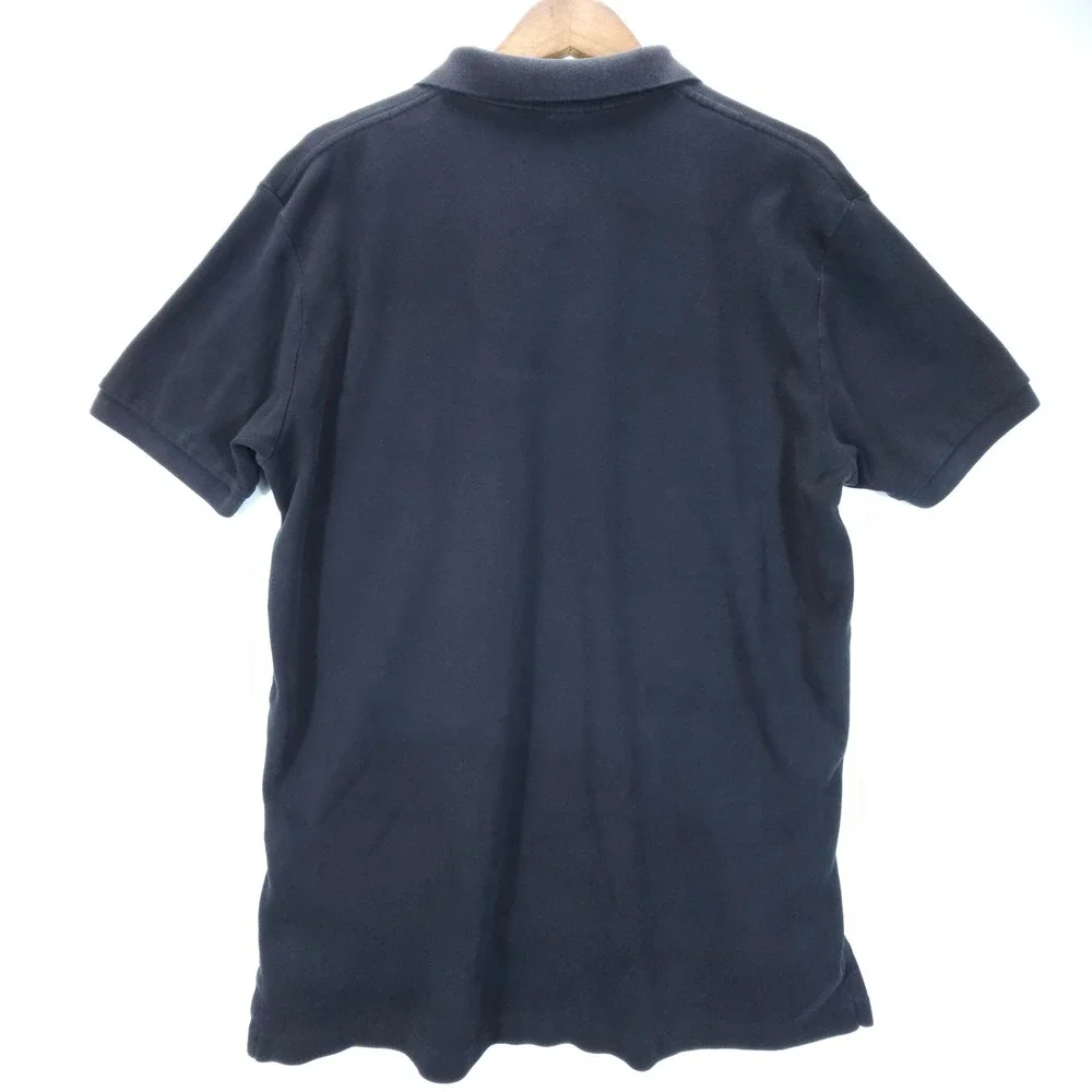 Vintage Polo Ralph Lauren Men L Black Red Pony Logo Streetwear Short Sleeve Polo